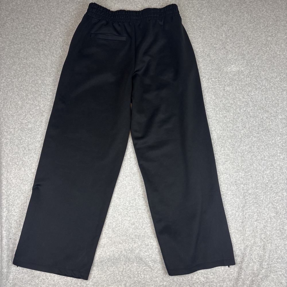Free People Women Track Pants Size Medium Black with Red Side Stripe Wide Leg - Picture 6 of 9